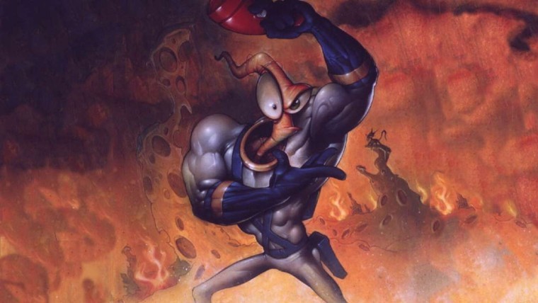 Create meme: Worm Jimm, game earthworm Jim, earthworm Jim