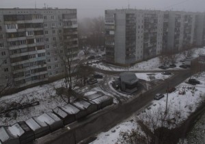 Create meme: the old street gay Moscow, from the window, gray Russian city