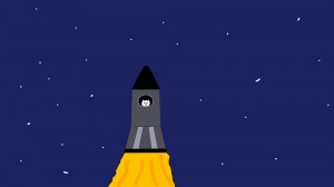 Create meme: draw cartoon 2 space, rocket, space