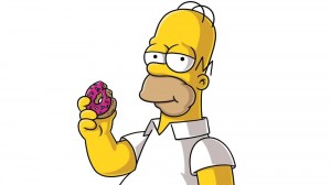 Создать мем: гомер симсон, гомер симпсон с пончиком, Гомер