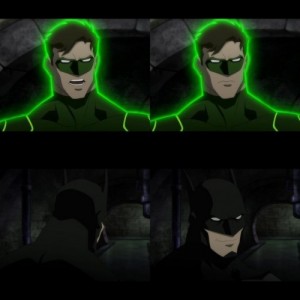 Создать мем: hal jordan, batman, justice league war