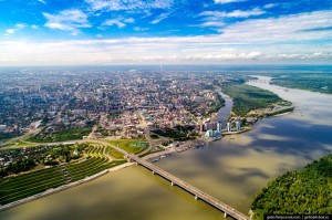 Создать мем: река обь новосибирск с высоты, обь новосибирск, барнаул с высоты птичьего полета