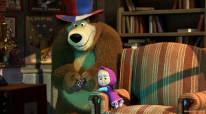 Create meme: Masha and the bear