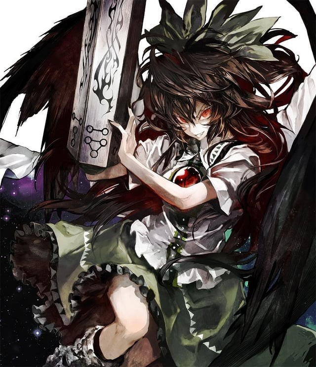 Create meme: anime art, Touhou project by Utsuho Reuji, Toho Utsuho Reuji