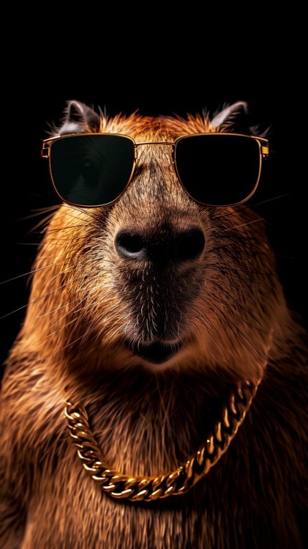 Create meme: A capybara with glasses, capybaras , capybara pull up