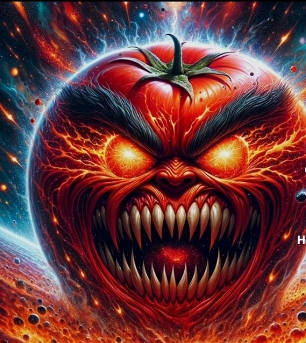 Create meme: Pomidorka , angry tomato, mad tomato