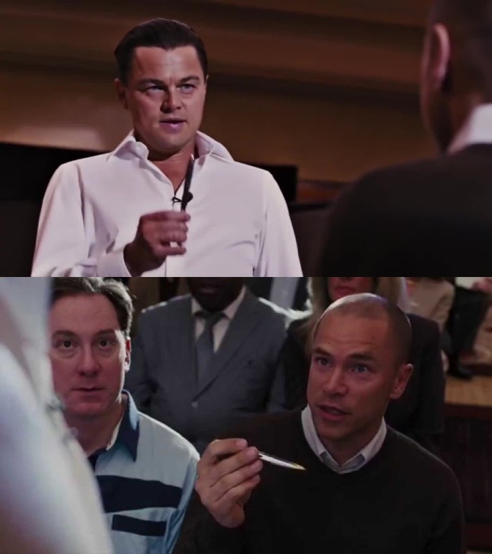 Create meme: wall street, the wolf of wall , a frame from the movie