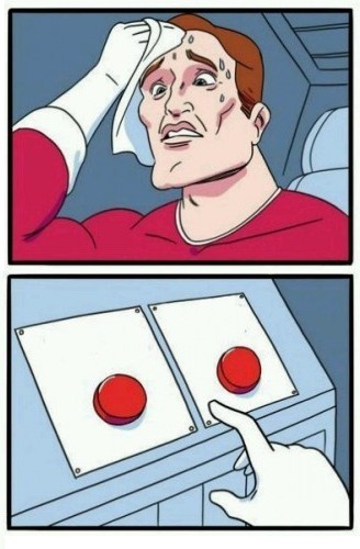 Create meme: difficult choice meme, difficult choice , hard choice meme