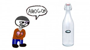 Create meme: glass bottle, bottle