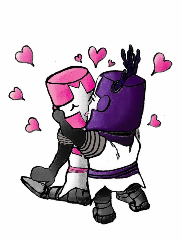 Create meme: Castle Crashers Pink Knight, castle crashers pink knight, Castle Crashers characters