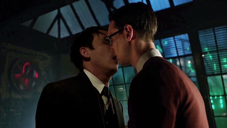 Создать мем: готэм эдвард нигма и освальд, gotham rise of the villains, nygmobblepot