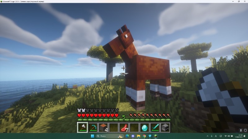 Create meme: horses in minecraft, minecraft horse, animal mod for minecraft