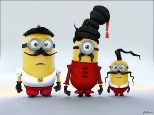 Создать мем: 4 миньона, despicable me 2, посіпаки