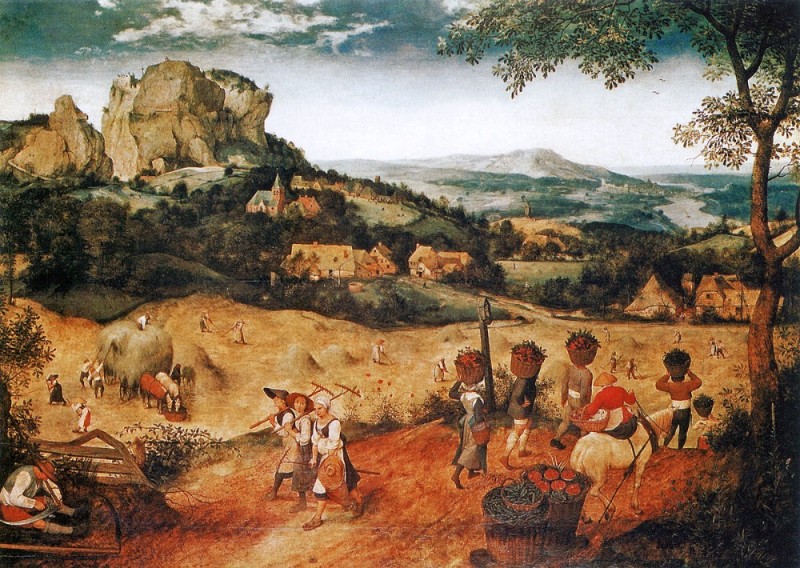 Create meme: Pieter Bruegel, brueghel paintings, Peter Brueghel the harvest