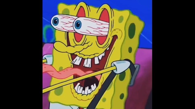 Create meme: sponge Bob square pants , spongebob spongebob, spongebob is scary
