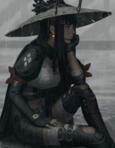 Create meme: guweiz art, guweiz samurai art sitting, by guweiz