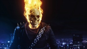 Создать мем: призрачный гонщик, ghost rider, Скилет с горящай бшкой