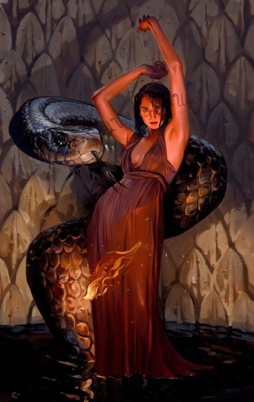 Создать мем: женщина змея арт, медуза горгона, медуза горгона до проклятия