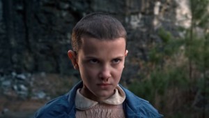 Create meme: eleven very strange things, eleven stranger things series GIF, Millie Bobby brown is a very strange case