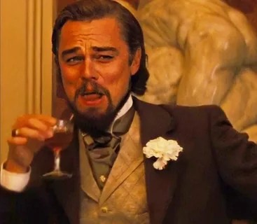 Create meme: dicaprio with a glass of django, DiCaprio Django , memes 