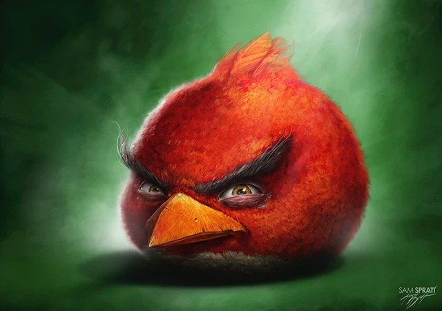 Создать мем: angry birds ace fighter, энгри бердз красная, птица из энгри бердз