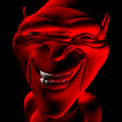 Create meme: the evil demon, The devil smiles in profile, the evil smile of a demon