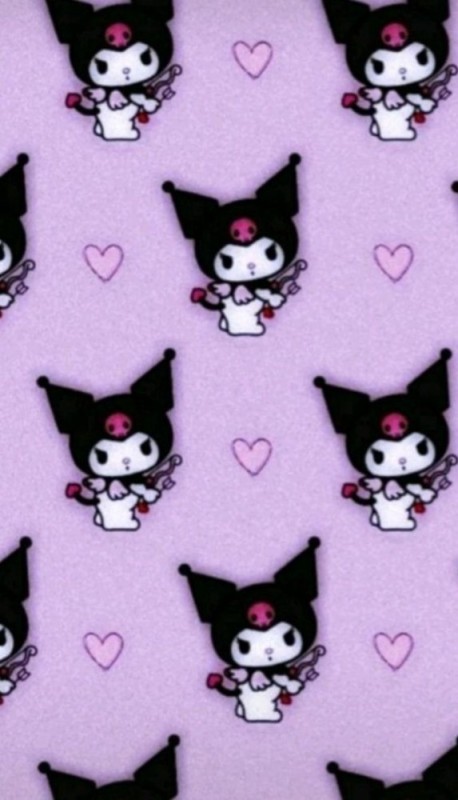 Создать мем: kuromi обои, hello kitty, kuromi hello kitty постер