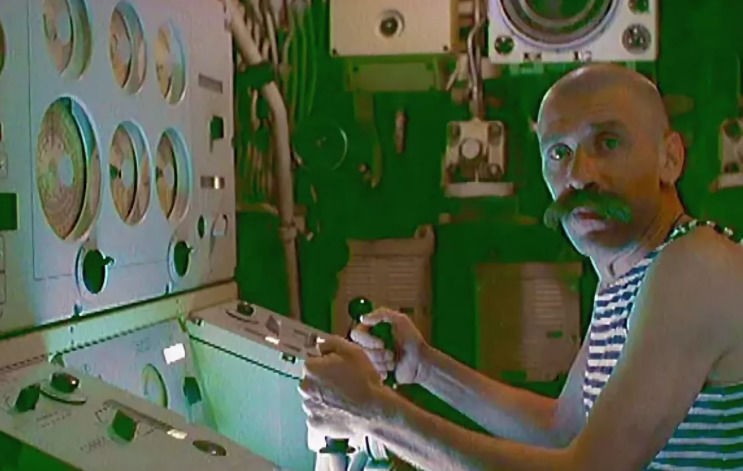 Create meme: submarine, Andrey Krasko in the film features of national fishing, submarine captain