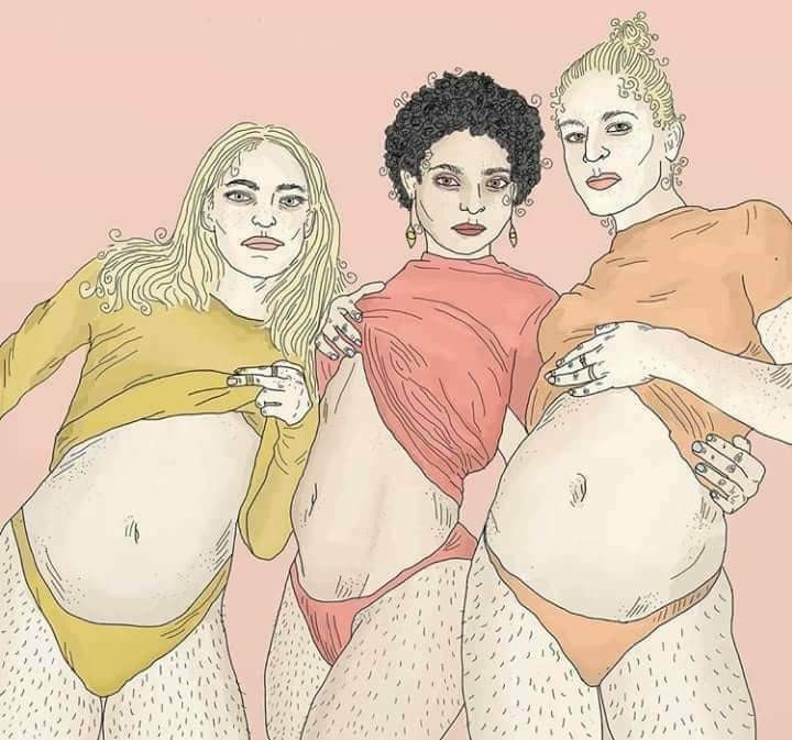 Create meme: bodypositive 1996, feminist illustrations, body positive