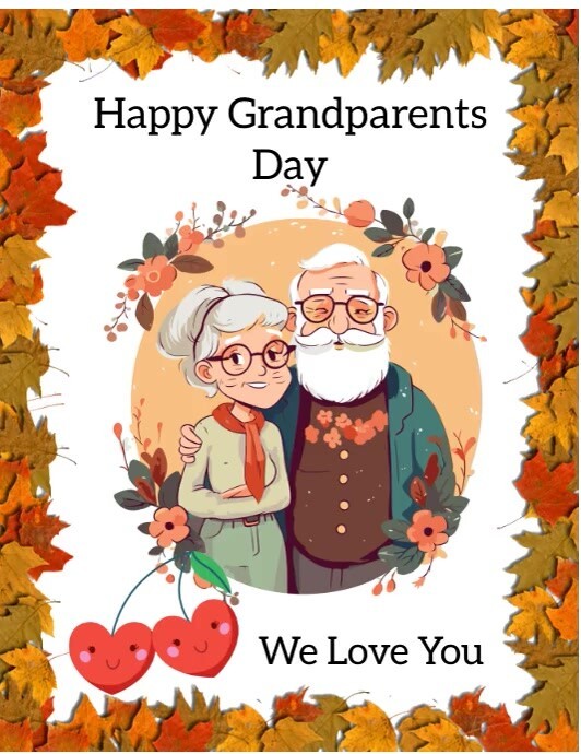 Создать мем: бабушка и дедушка клипарт, grandparents day открытка, grandparents day