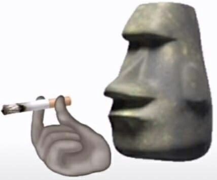 Create meme: stone face meme, stone moai meme, moai statues