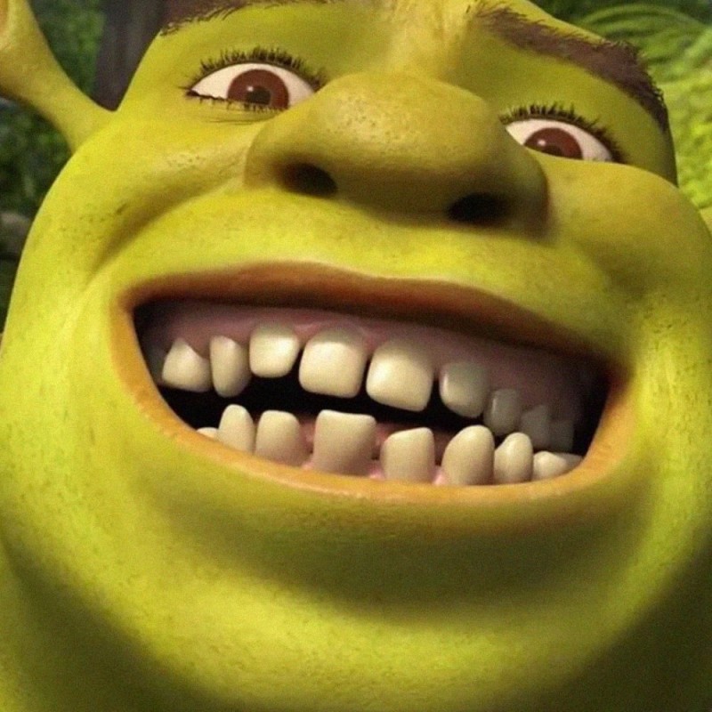 Create meme: Shrek , Shrek smiles, KEK Shrek