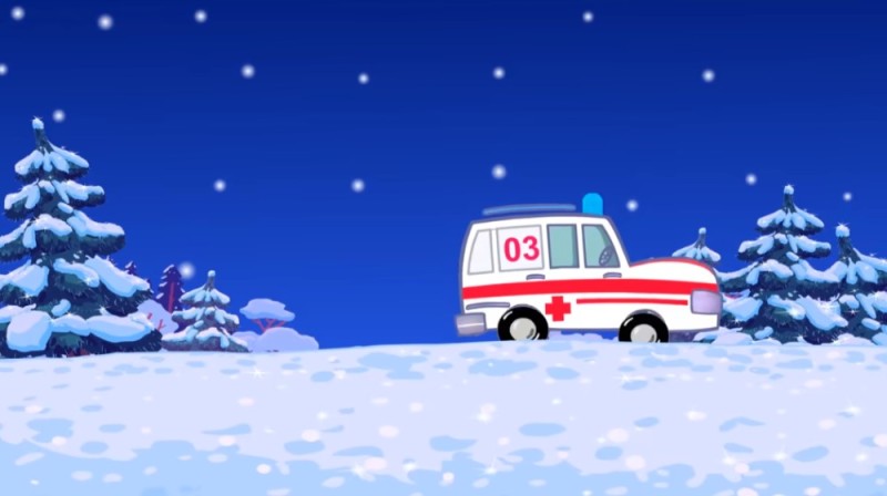 Create meme: ambulance cartoon, an ambulance, ambulance car