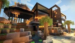 Create meme: beautiful houses in minecraft