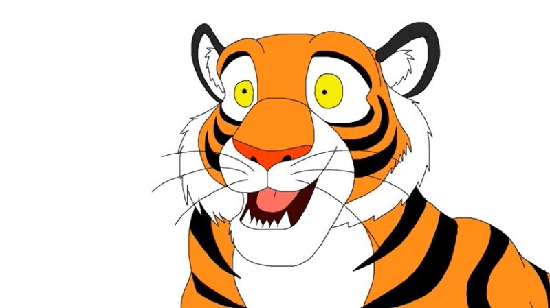 Создать мем: тигр шерхан дисней, тигр мульт, тигра из диснея без фона