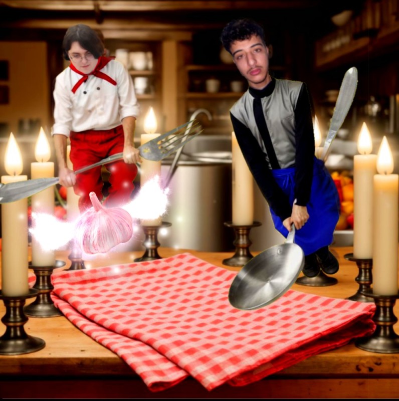 Create meme: cooking, cook, items on the table