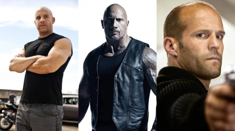 Create meme: Vin Diesel and Jason Statham, fast the furious, Dwayne Johnson and Jason Statham