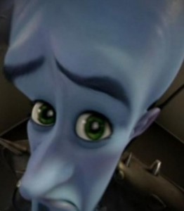 Create meme: megamind Roxanne, megamind