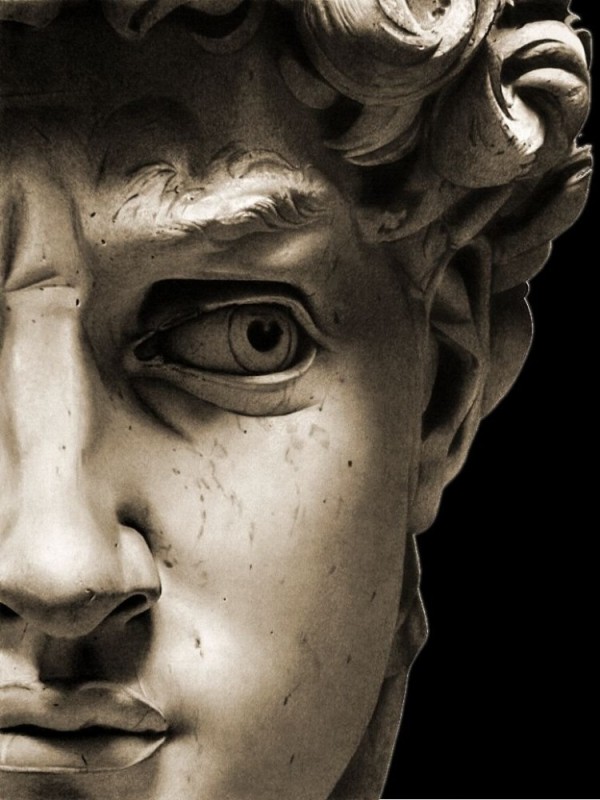 Create meme: statue of David, david michelangelo