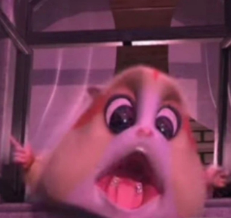 Create meme: Mort from madagascar is crying, mort from Madagascar, Rhino the hamster