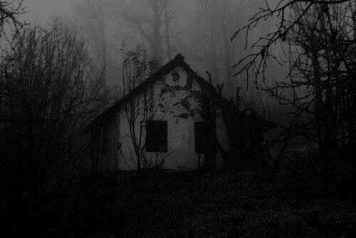 Create meme: house in the forest, damn old house, creepy house in the woods