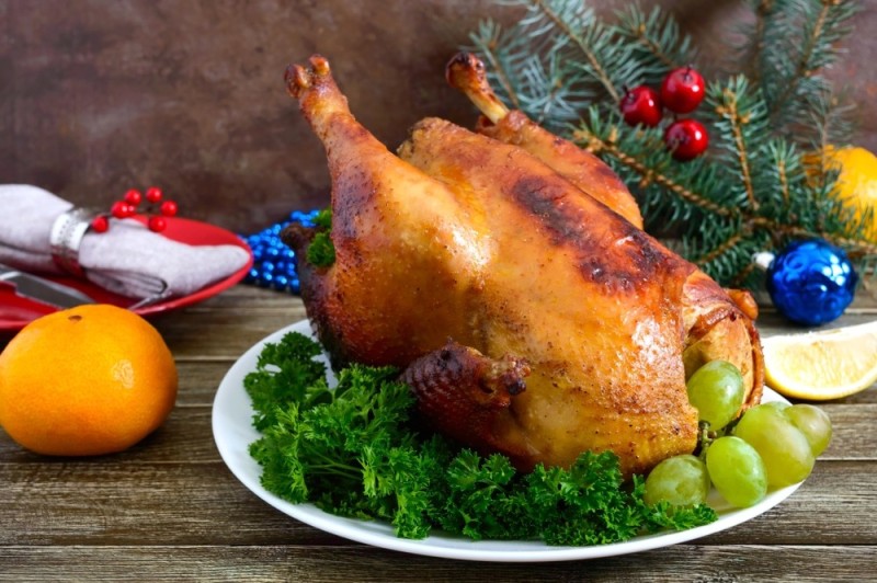 Create meme: roast Turkey, baked chicken, chicken for the festive table