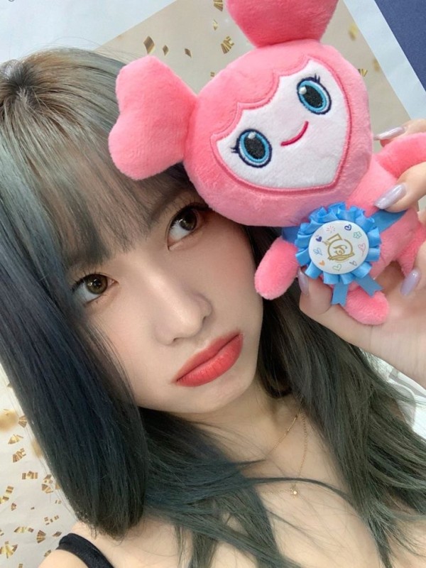 Create meme: plush toy, twice momo, Asian girls 