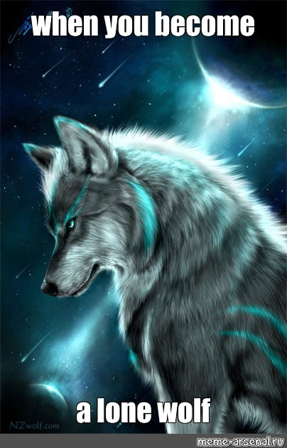 Create meme "galaxy wolf, fantasy wolf, lone wolf art" - Pictures