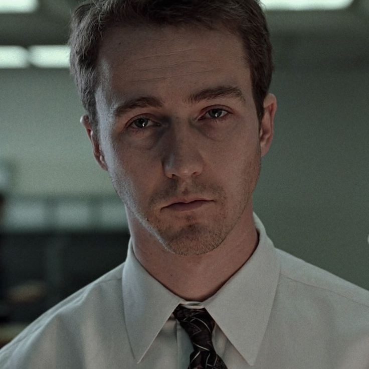 Create meme: Edward Norton is sleep deprived, Edward Norton sleepy, Edward Norton fight club