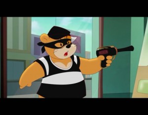 Create meme: the robber, cartoon, Bear robber