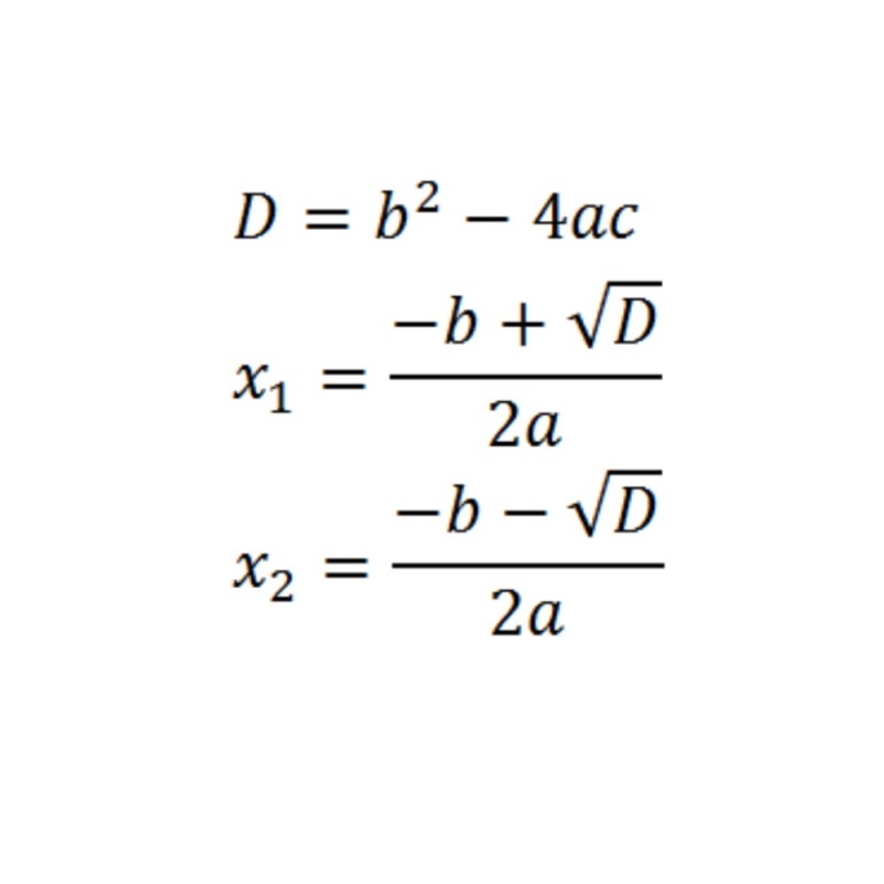 Create meme: the formula for the discriminant, formulas of the discriminant and roots of the quadratic equation, formulas of discriminant and square roots