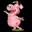 Создать мем: розовая свинья, розовый бегемот, розовый бегемотик