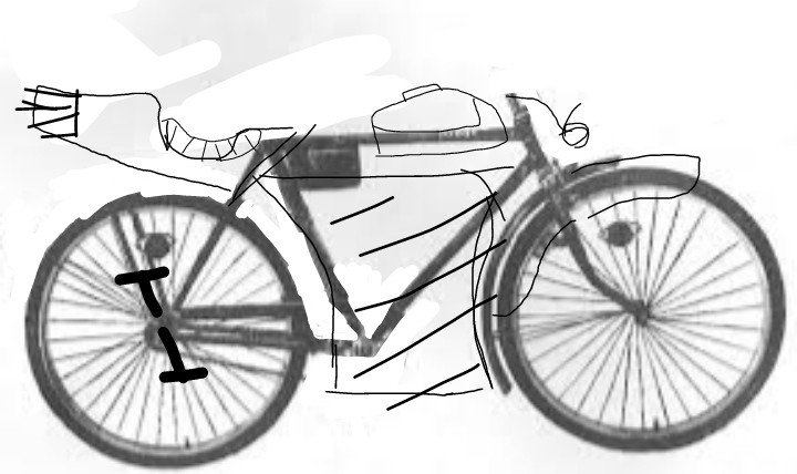 Create meme: bike Ural 111-621, bicycle progress, bike first