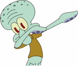 Create meme: spongebob squarepants, dab squidward, squid